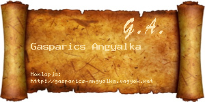 Gasparics Angyalka névjegykártya